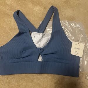 Elemental Blue Twist Sports Bra